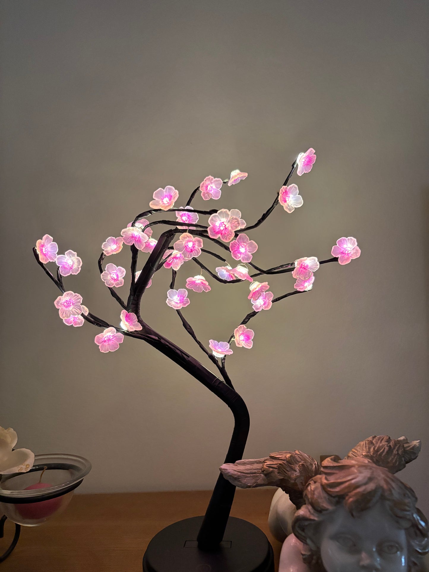 Bonsai Night Light Cherry Blossom Desktop Tree