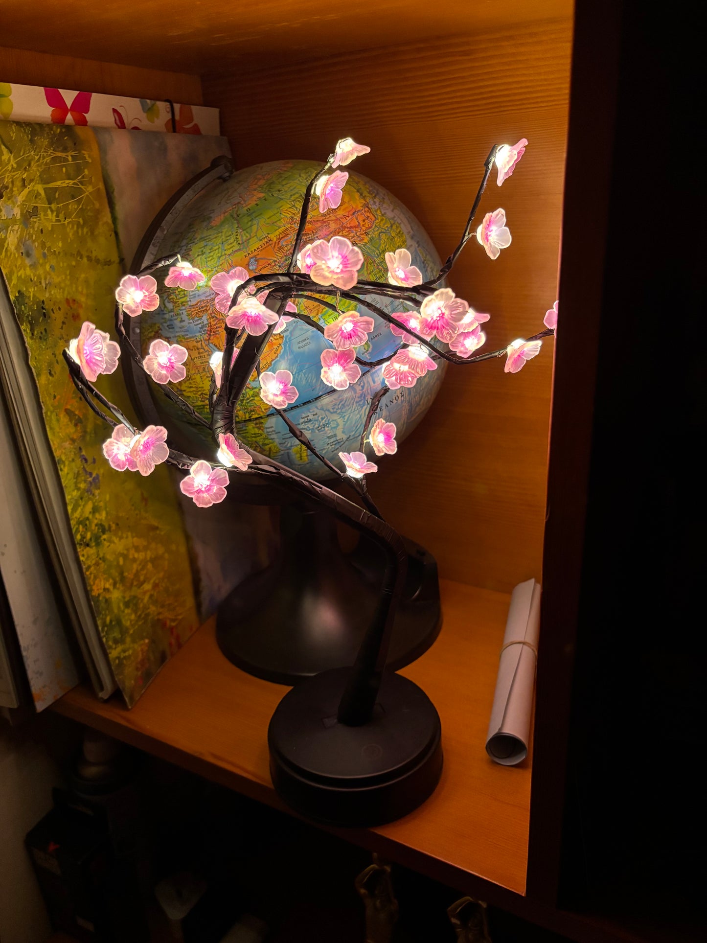 Bonsai Night Light Cherry Blossom Desktop Tree