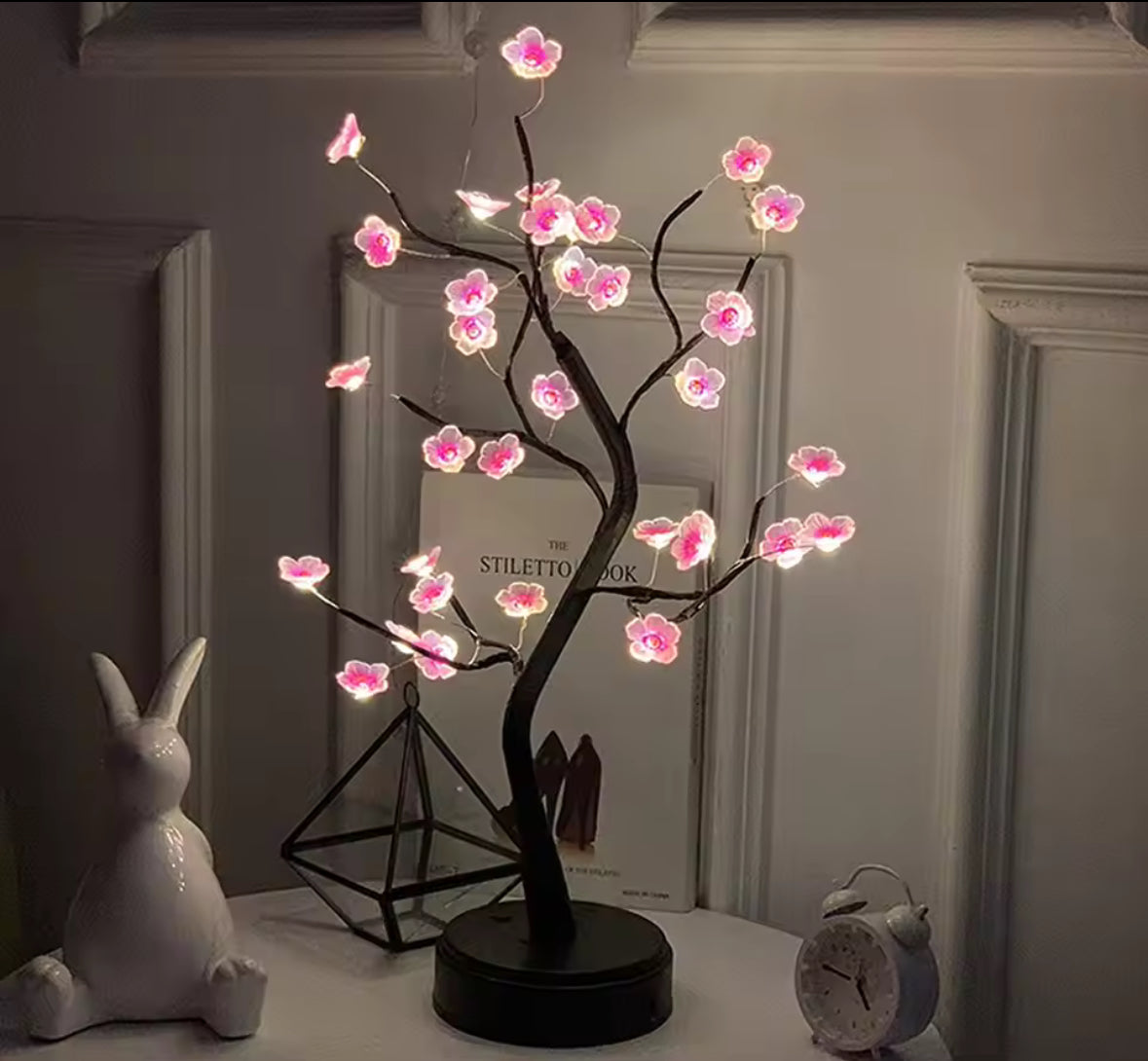 Bonsai Night Light Cherry Blossom Desktop Tree