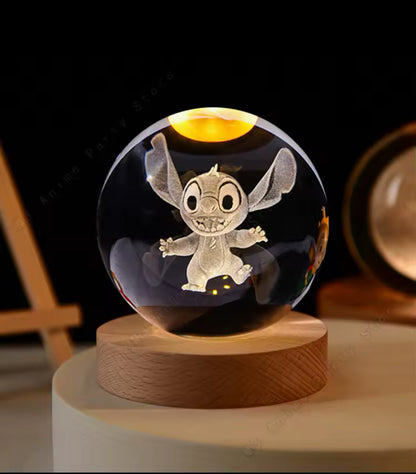 Lilo and Stitch Disney Unique 3D Crystal Ball LED Lamp