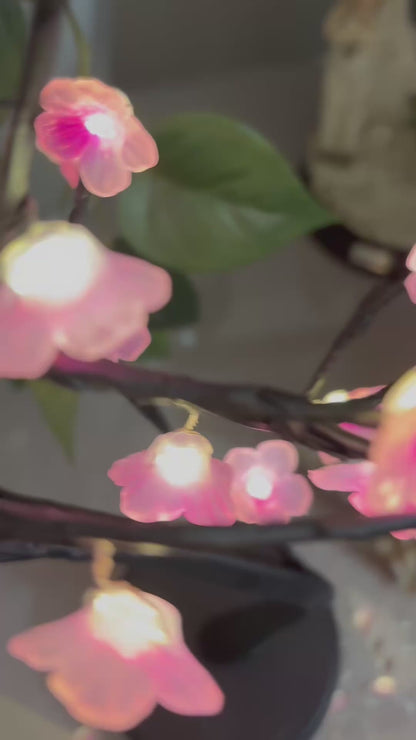 Bonsai Night Light Cherry Blossom Desktop Tree